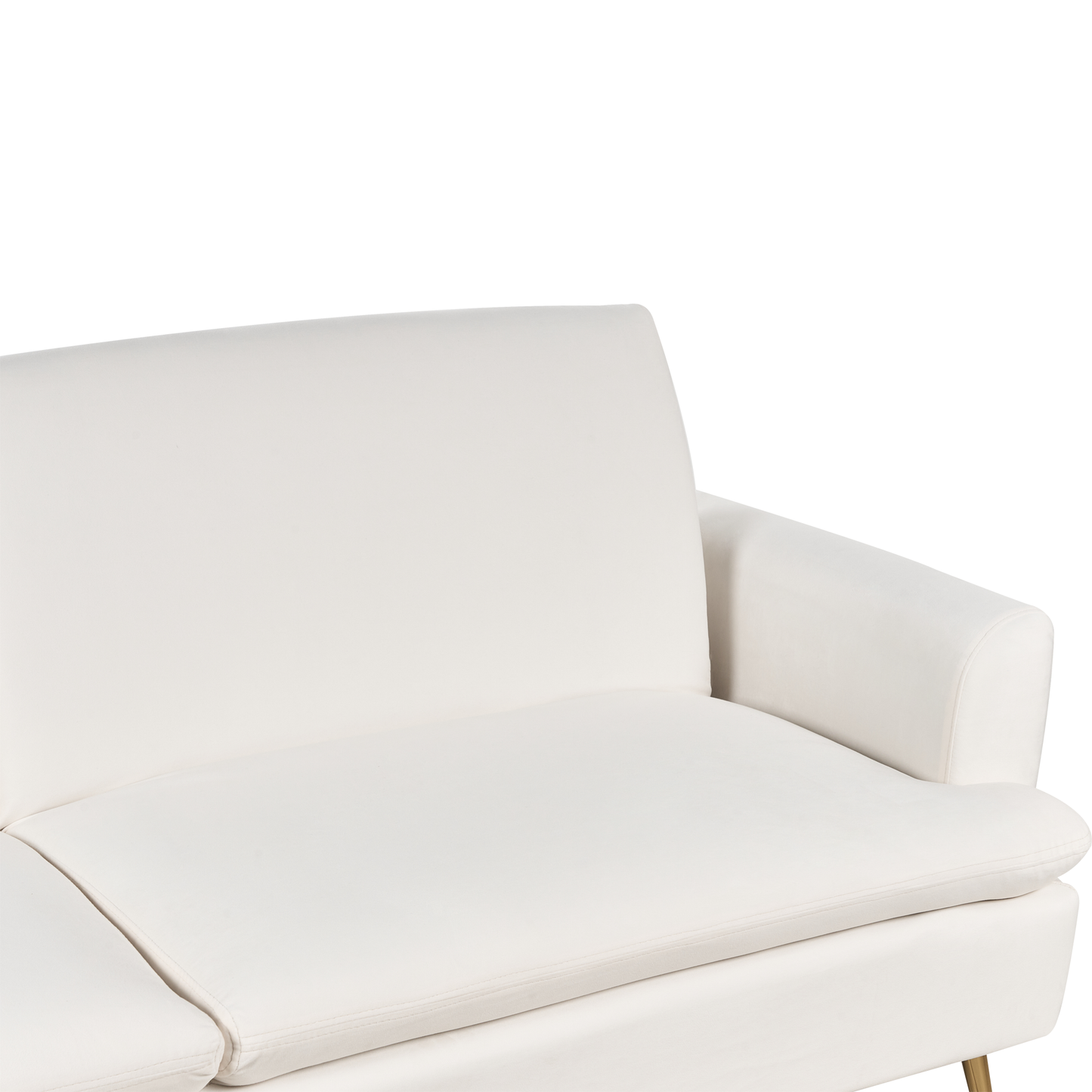 Schlafsofa 3-Sitzer Samtstoff Cremeweiss VETTRE