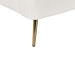 Schlafsofa 3-Sitzer Samtstoff Cremeweiss VETTRE
