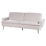 Schlafsofa 3-Sitzer Samtstoff Beige VETTRE