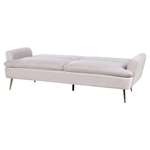 Schlafsofa 3-Sitzer Samtstoff Beige VETTRE