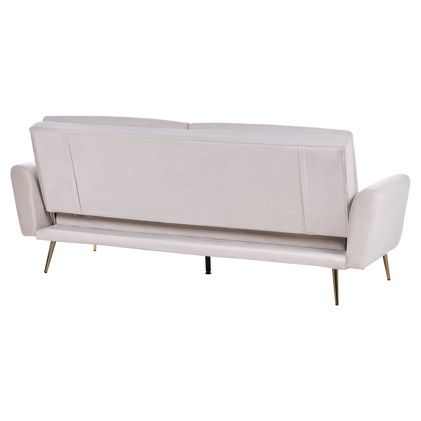 Schlafsofa 3-Sitzer Samtstoff Beige VETTRE