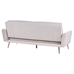 Schlafsofa 3-Sitzer Samtstoff Beige VETTRE