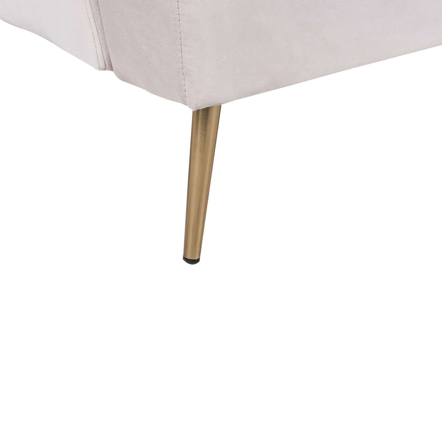 Schlafsofa 3-Sitzer Samtstoff Beige VETTRE