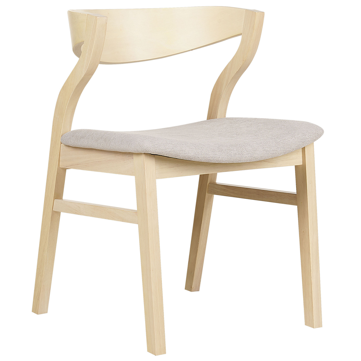 Esszimmerstuhl 2er Set MAROA Holz Beige