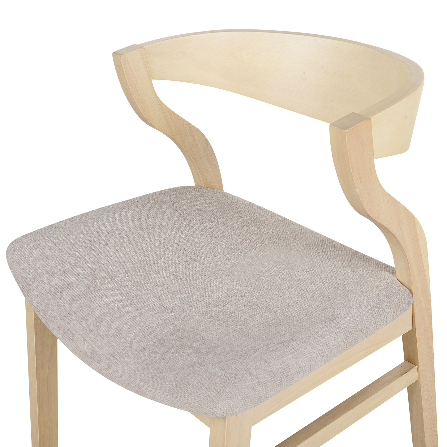 Esszimmerstuhl 2er Set MAROA Holz Beige