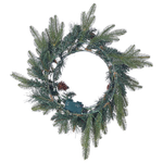 Dekokranz grün mit LED-Beleuchtung Zapfen ⌀ 50 cm WHITEHORN