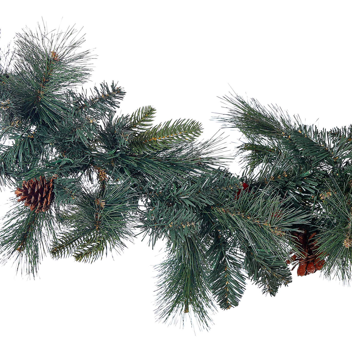 Weihnachtsgirlande grün mit LED-Beleuchtung 180 cm WHITEHORN