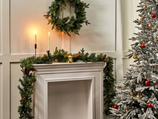 Weihnachtsgirlande grün mit LED-Beleuchtung 270 cm KAMERUN