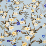 Gartenkissen 2er Set VALLORIA Blumenmuster 40 x 60 cm Blau