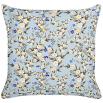 Gartenkissen 2er Set VALLORIA Blumenmuster 45 x 45 cm Blau
