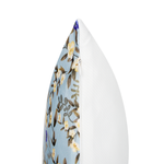 Gartenkissen 2er Set VALLORIA Blumenmuster 45 x 45 cm Blau