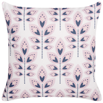 Gartenkissen 2er Set TORRETTA Pflanzenmuster 45 x 45 cm Creme