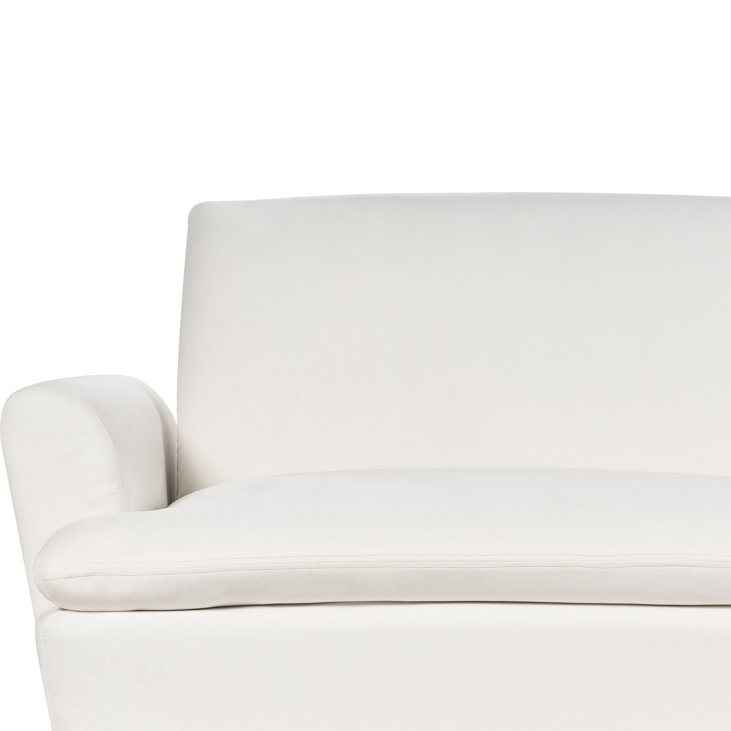 Schlafsofa 3-Sitzer Samtstoff Cremeweiss VETTRE