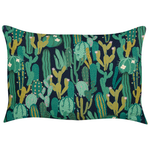 Gartenkissen 2er Set BUSSANA Pflanzenmuster 40 x 60 cm Grün