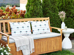 Gartenkissen 2er Set MOLTEDO Streifenmuster 40 x 60 cm Weiss