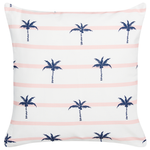 Gartenkissen 2er Set MOLTEDO Streifenmuster 45 x 45 cm Weiss