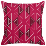 Gartenkissen 2er Set MEZZANO Geometrisches Muster 45 x 45 cm Rosa