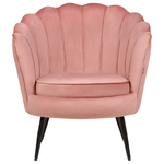 Sessel LOVIKKA Samtstoff Rosa