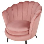Sessel LOVIKKA Samtstoff Rosa
