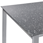 Gartenmöbel Set 4-Sitzer COSOLETO/GROSSETO Sicherheitsglas Granit Optik Schwarz