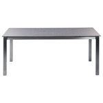 Gartenmöbel Set 4-Sitzer COSOLETO/GROSSETO Sicherheitsglas Granit Optik Schwarz