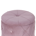 Pouf mit Stauraum Samtstoff rosa 2er Set PUEBLO