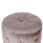 Pouf mit Stauraum Samtstoff taupe 2er Set PUEBLO