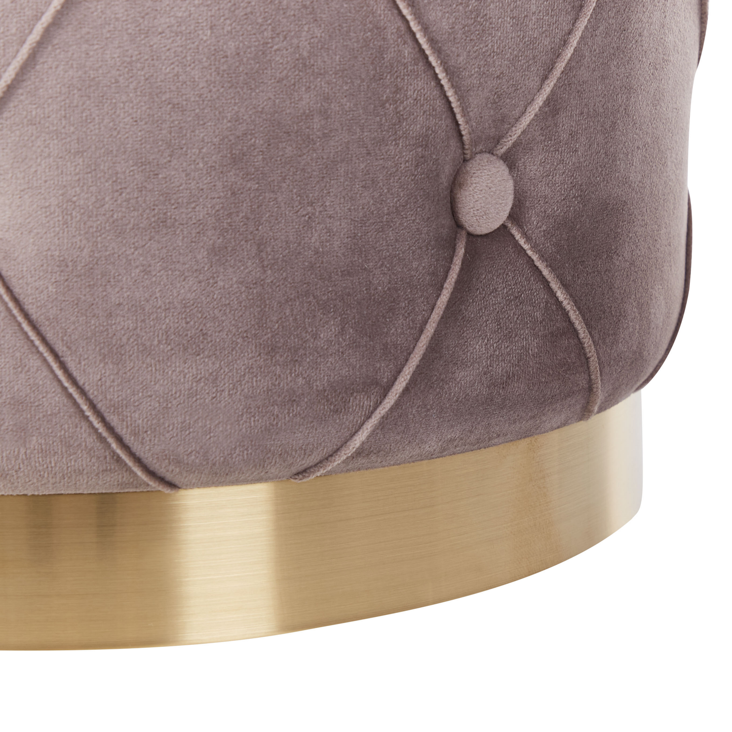 Pouf mit Stauraum Samtstoff taupe 2er Set PUEBLO