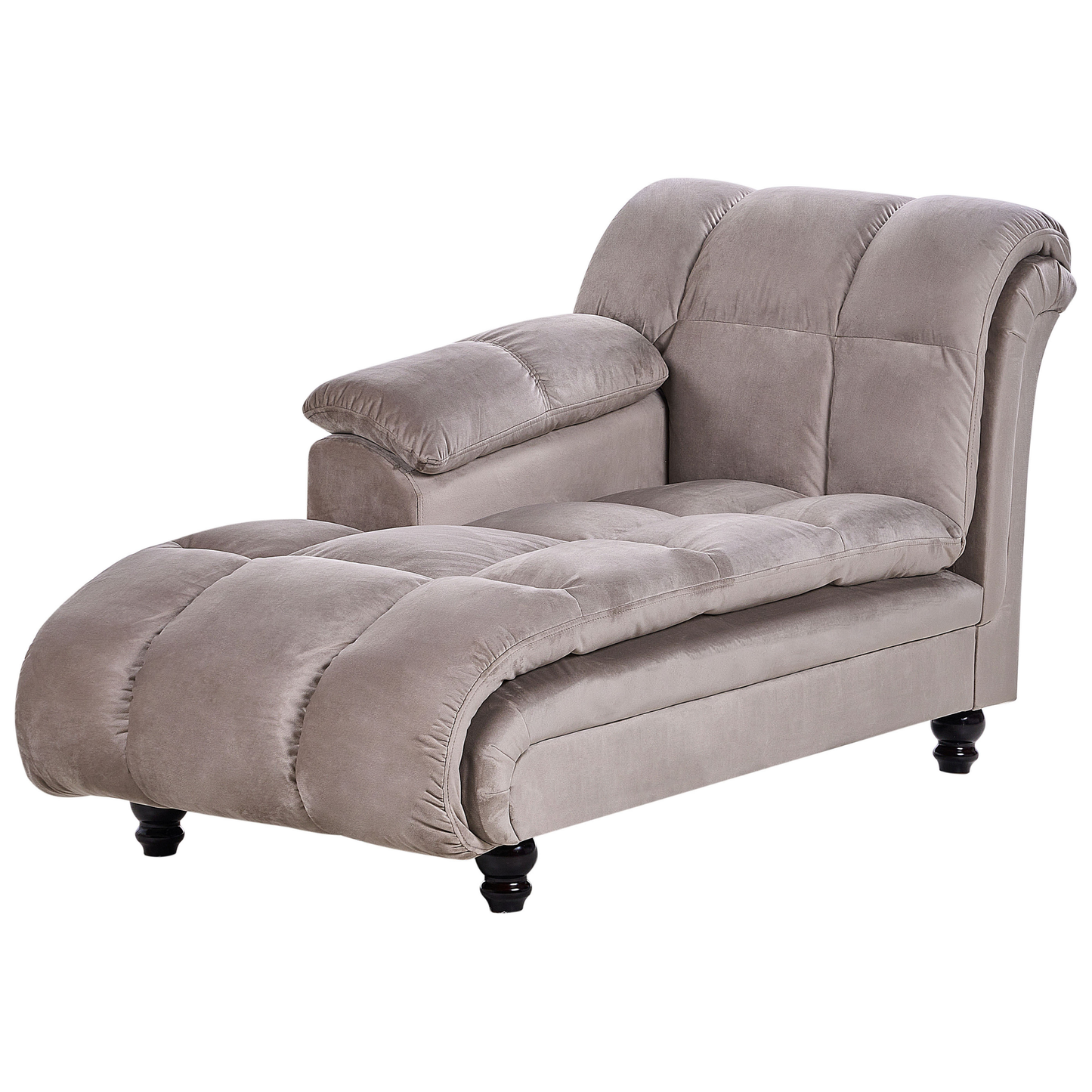 Chaiselongue taupe rechtsseitig LORMONT