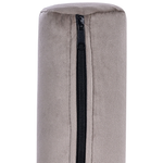Chaiselongue Samtstoff taupe mit Bettkasten linksseitig PESSAC