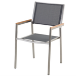 Gartenmöbel Set 6-Sitzer COSOLETO/GROSSETO Sicherheitsglas Marmor Optik Grau