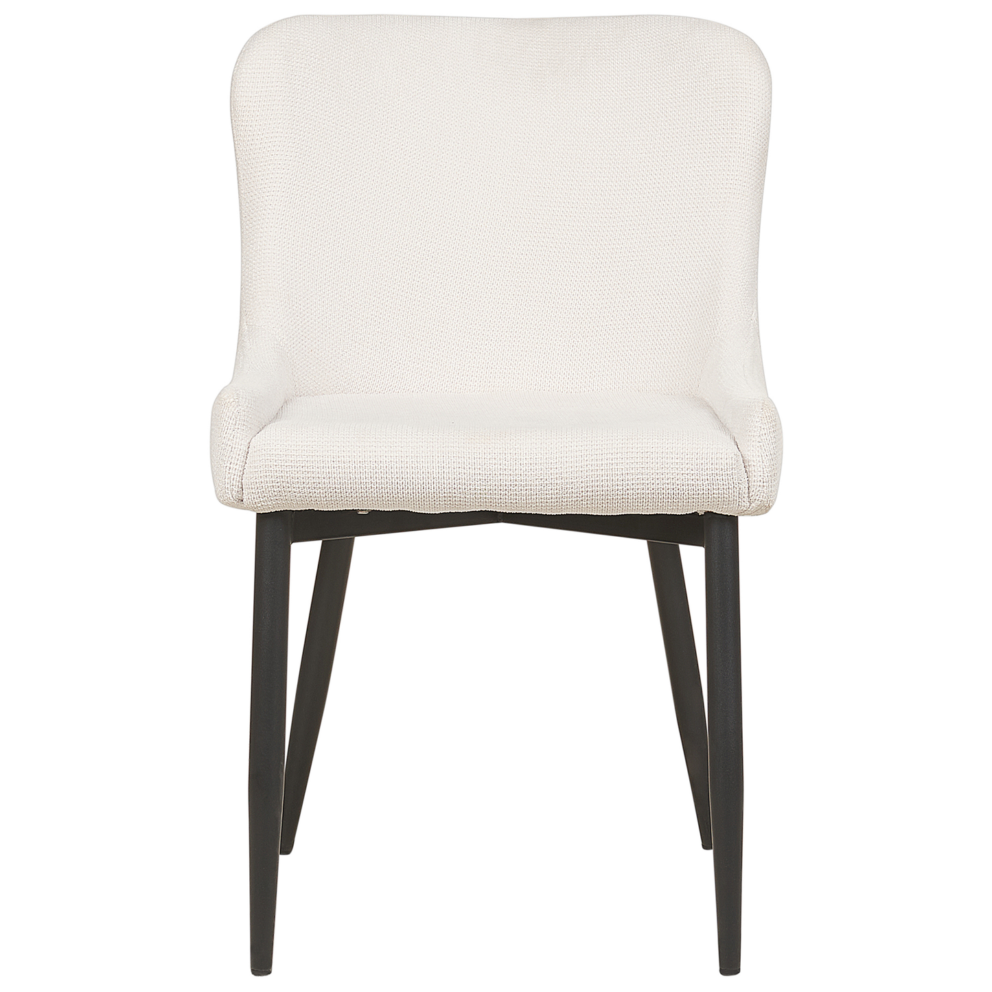 Esszimmerstuhl 2er Set Stoff Cremeweiss EVERLY