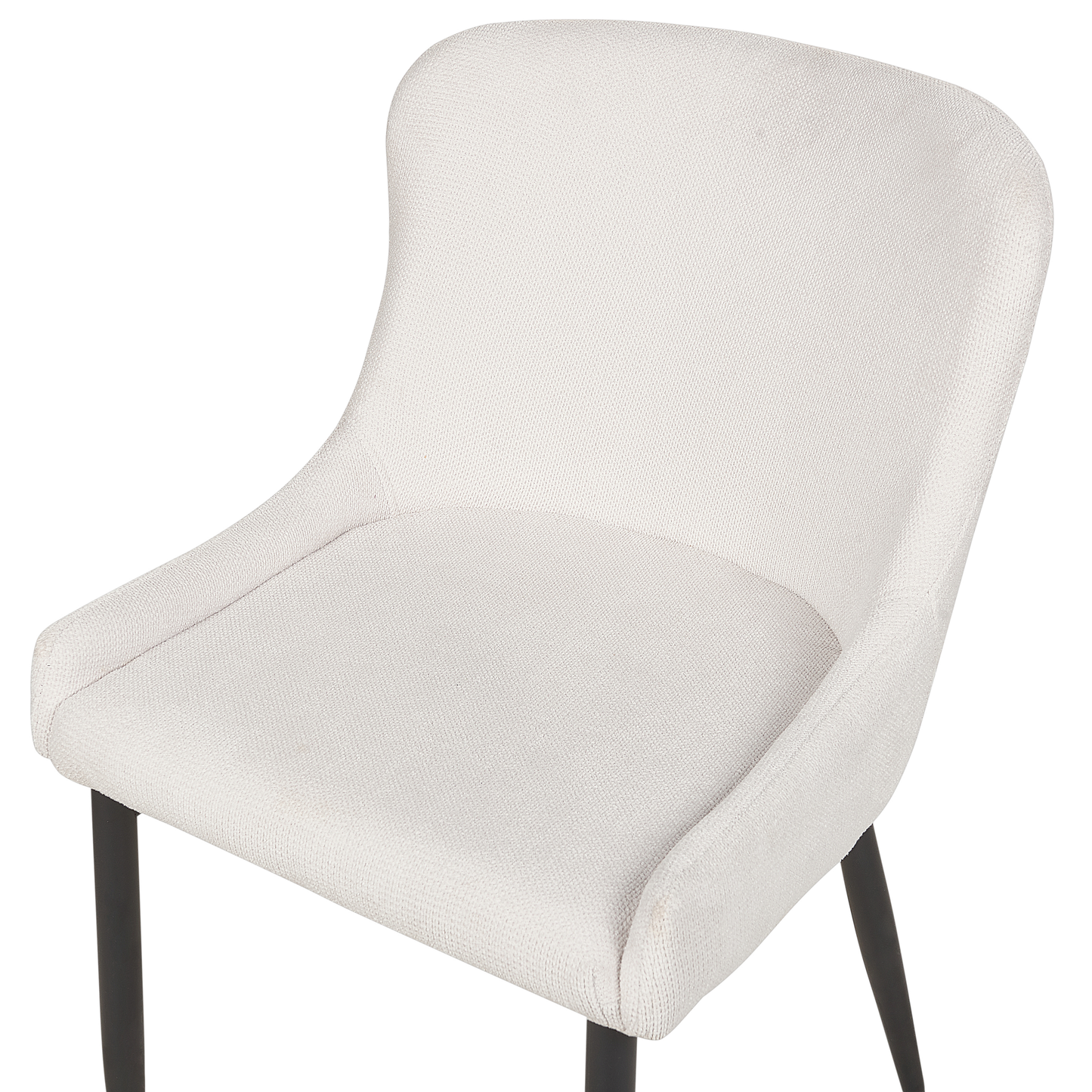 Esszimmerstuhl 2er Set Stoff Cremeweiss EVERLY