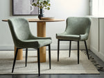 Esszimmerstuhl 2er Set Stoff Grün EVERLY