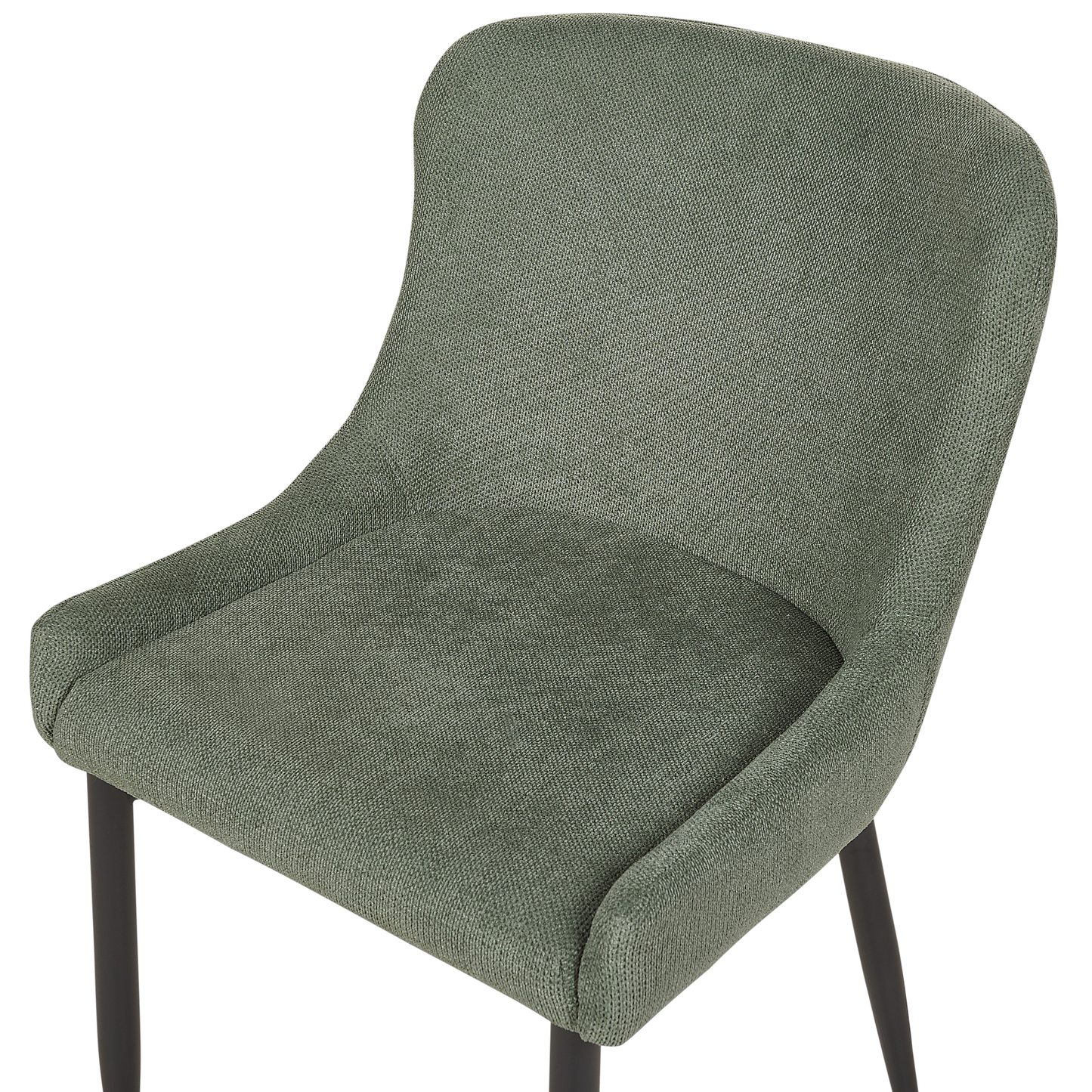 Esszimmerstuhl 2er Set Stoff Grün EVERLY