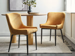 Esszimmerstuhl 2er Set Stoff Gelb EVERLY