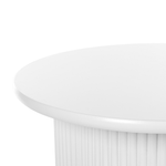 Beistelltisch Lamellen-Optik weiss rund ⌀ 40 cm OLLIE
