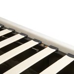 Polsterbett Samtstoff cremeweiss mit Bettkasten 160 x 200 cm LUBBON