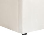 Polsterbett Samtstoff cremeweiss mit Bettkasten 160 x 200 cm LUBBON