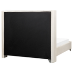 Polsterbett Samtstoff cremeweiss Lattenrost 140 x 200 cm LUBBON