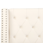 Polsterbett Samtstoff cremeweiss Lattenrost 160 x 200 cm LUBBON