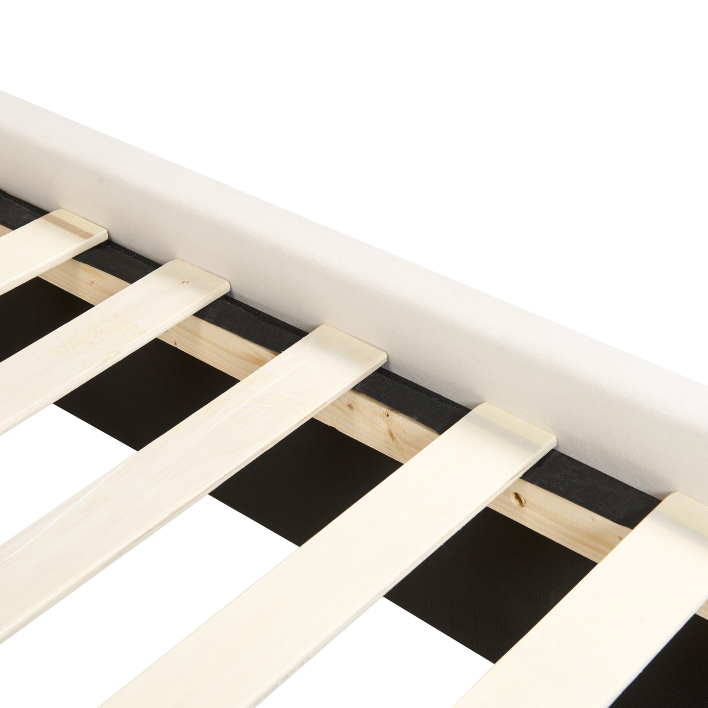 Polsterbett Samtstoff cremeweiss Lattenrost 160 x 200 cm LUBBON