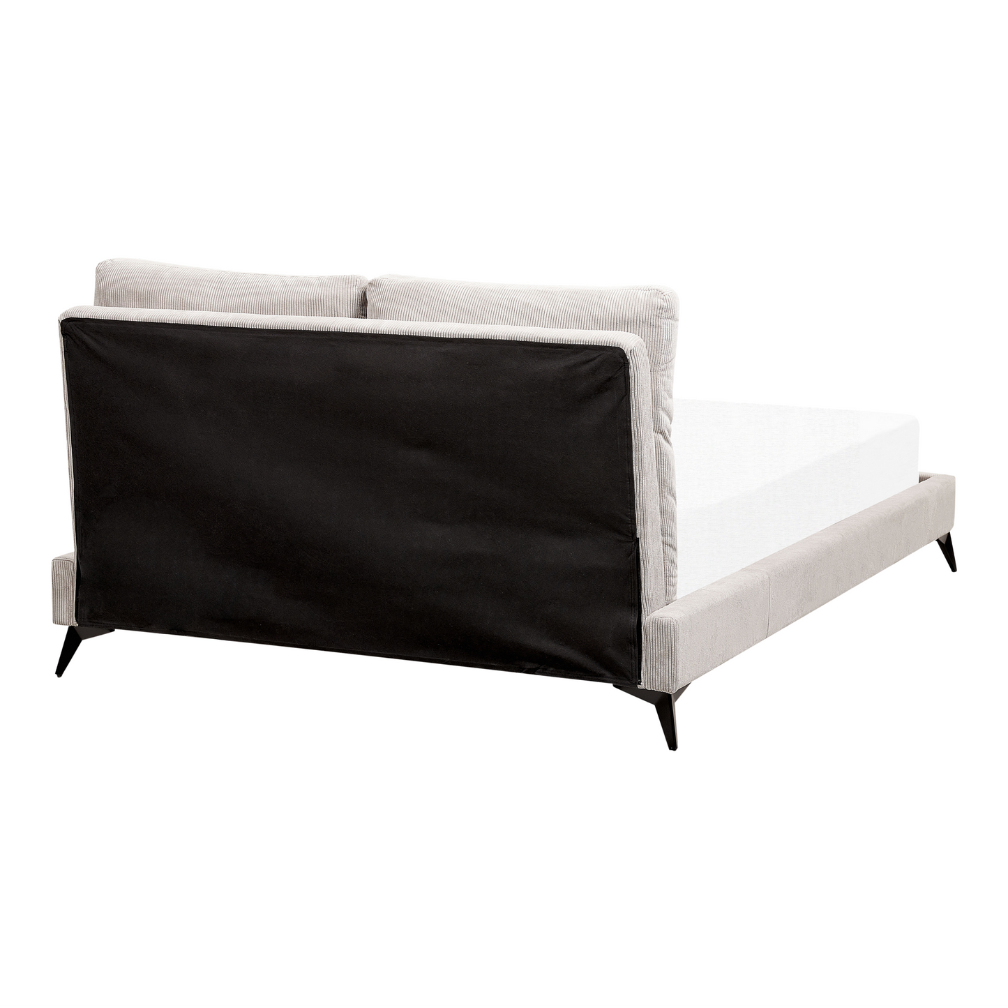 Bett mit Lattenrost Cord MELLE 140 x 200 cm Hellbeige