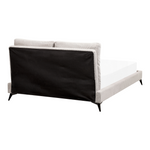 Bett mit Lattenrost Cord MELLE 140 x 200 cm Hellbeige