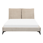 Bett mit Lattenrost Cord MELLE 140 x 200 cm Taupe