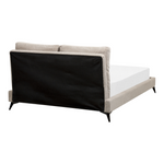 Bett mit Lattenrost Cord MELLE 140 x 200 cm Taupe