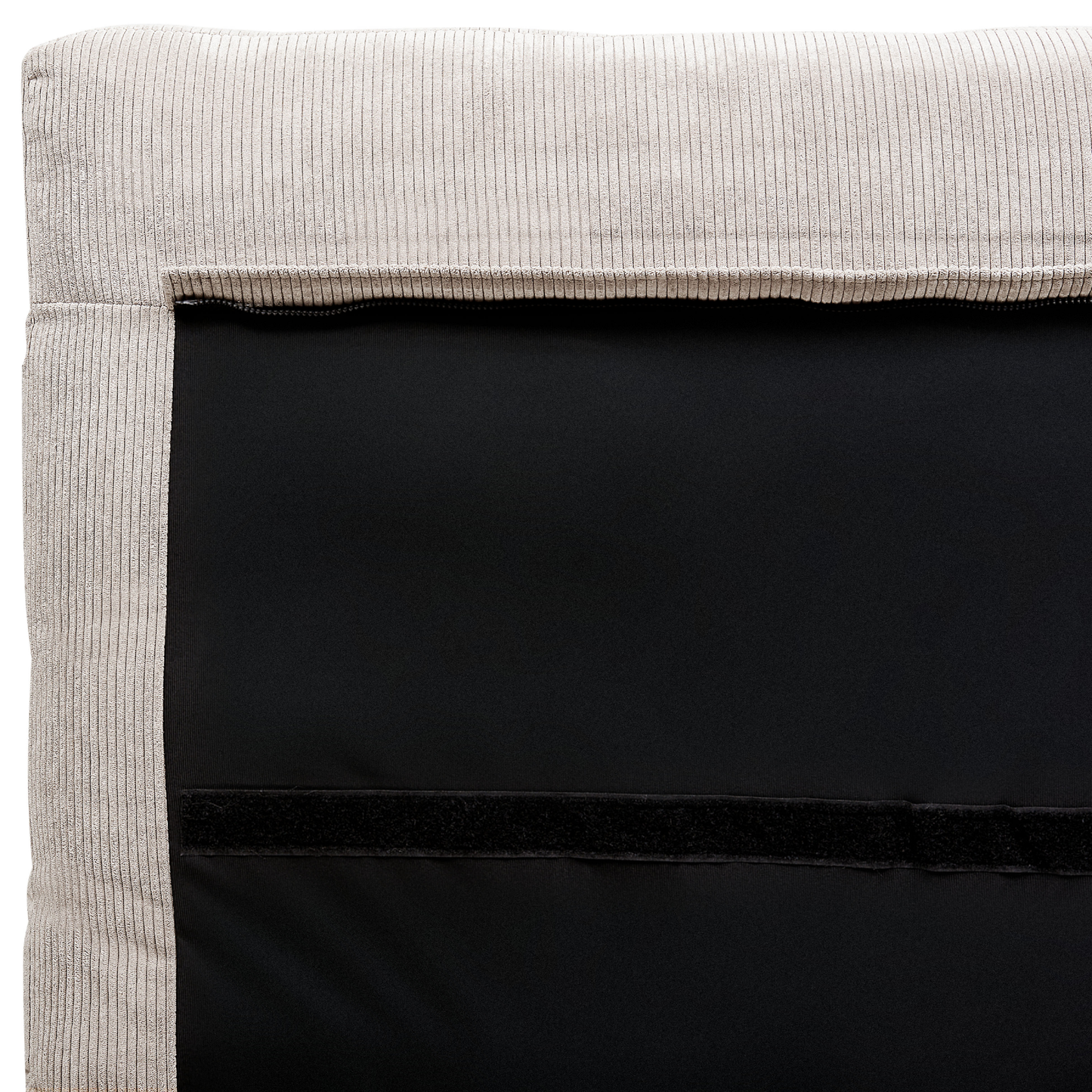 Bett mit Lattenrost Cord MELLE 160 x 200 cm Hellbeige