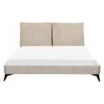 Bett mit Lattenrost Cord MELLE 160 x 200 cm Taupe