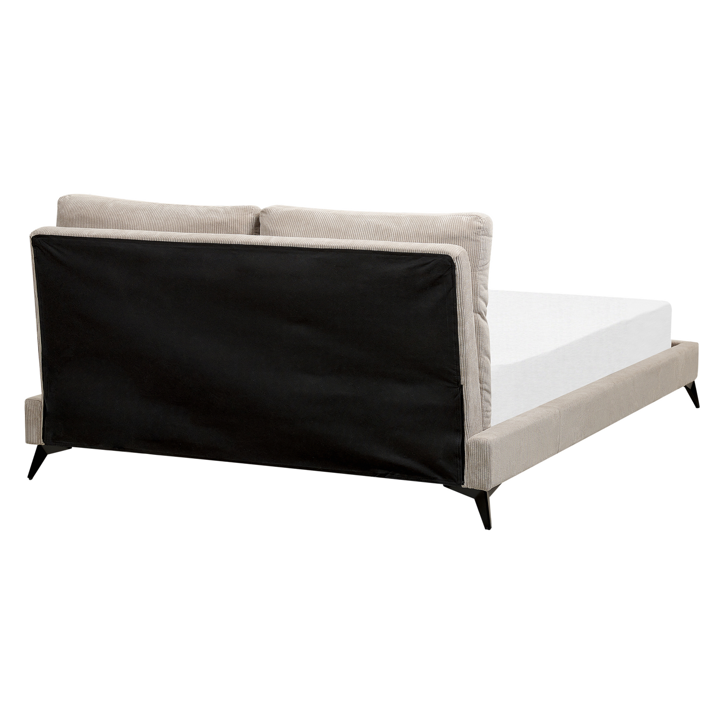 Bett mit Lattenrost Cord MELLE 160 x 200 cm Taupe