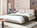 Bett mit Lattenrost Cord MELLE 180 x 200 cm Hellbeige